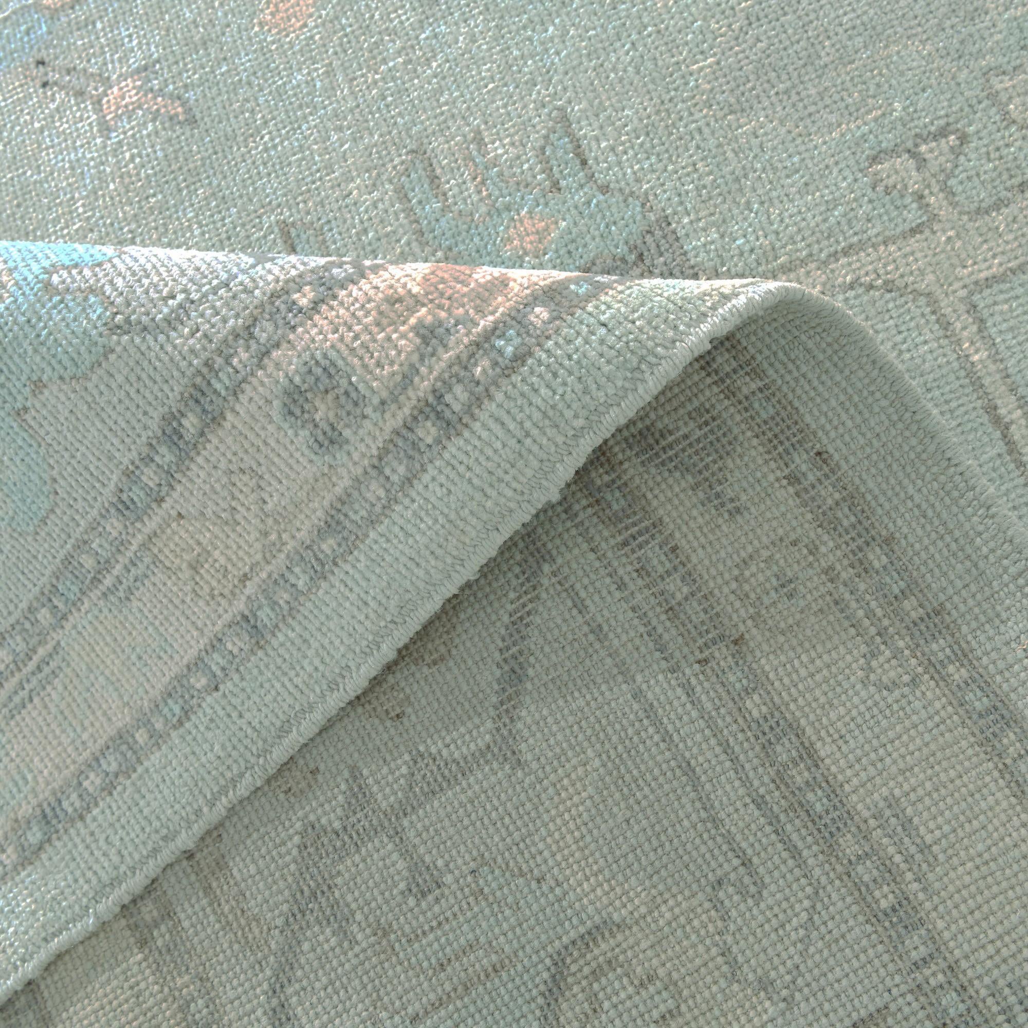 9' 2 x 12' 3 Hand Knotted Oushak Wool Rug