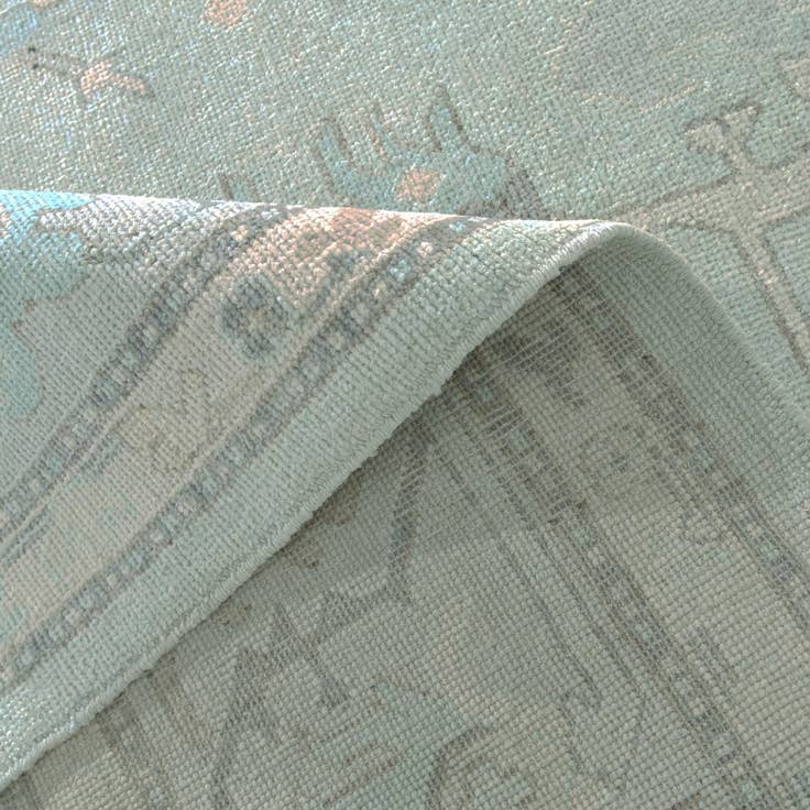 Detail image of 9' 2 x 12' 3 Hand Knotted Oushak Wool Rug