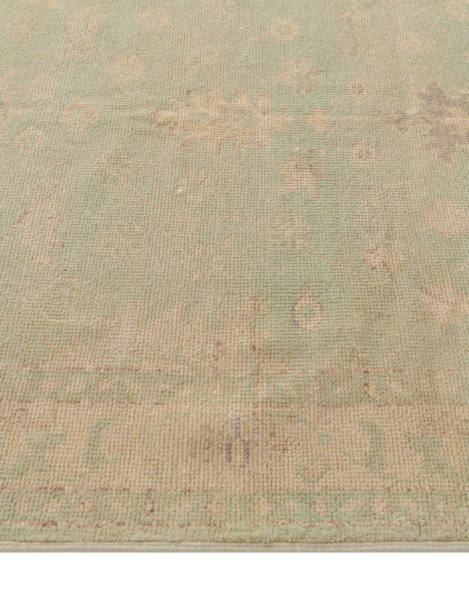 125cm x 175cm anudado a mano Oushak Alfombra Lana