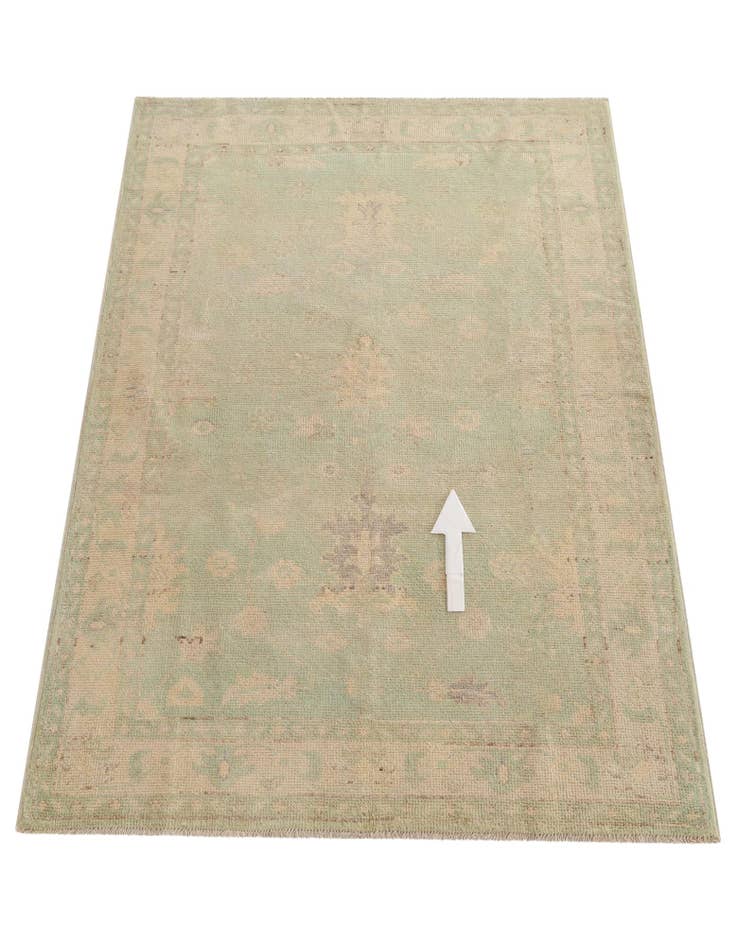 Detail image of 4' 1 x 5' 9  Hand Knotted Oushak Wool Rug