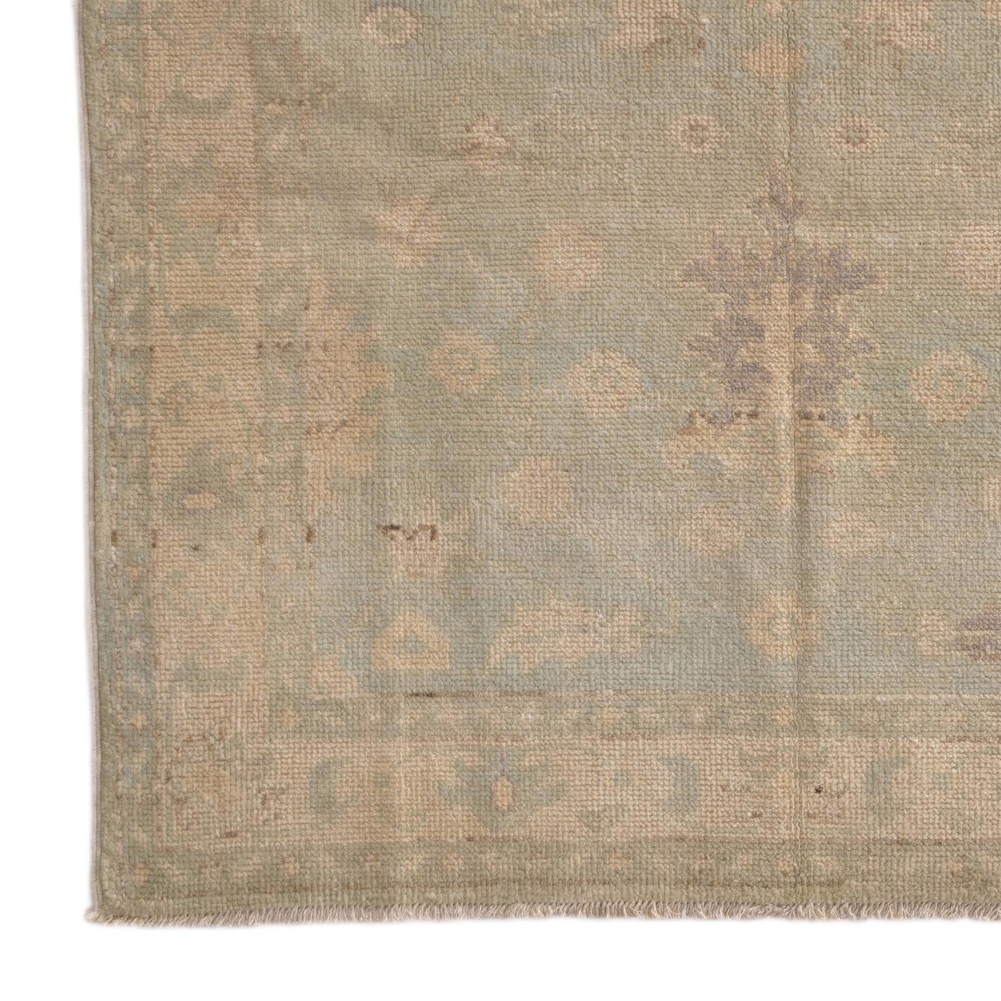 125cm x 175cm anudado a mano Oushak Alfombra Lana