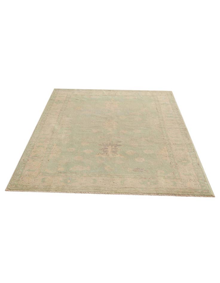 Detail image of 4' 1 x 5' 9  Hand Knotted Oushak Wool Rug