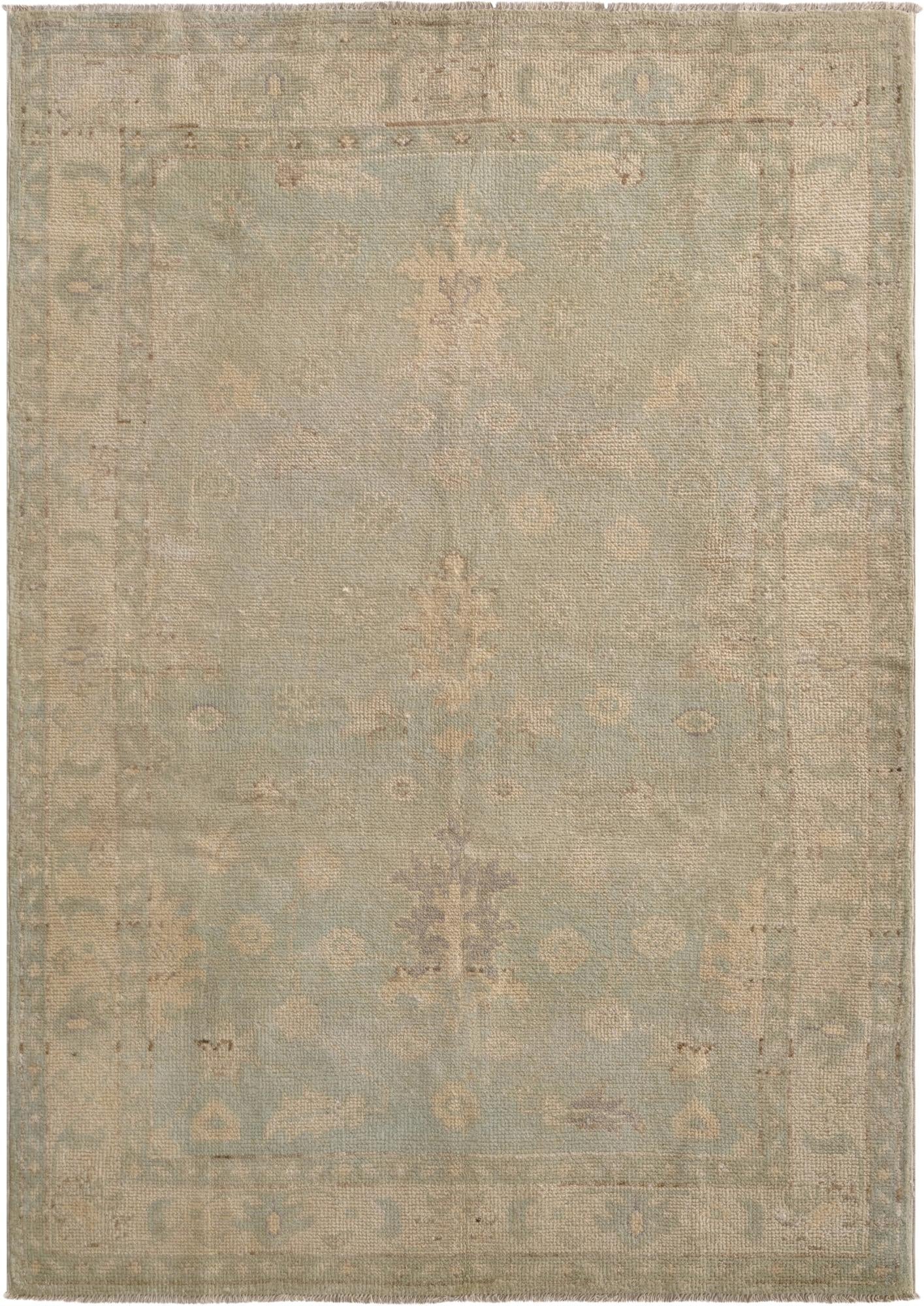 4' 1 x 5' 9  Hand Knotted Oushak Wool Rug