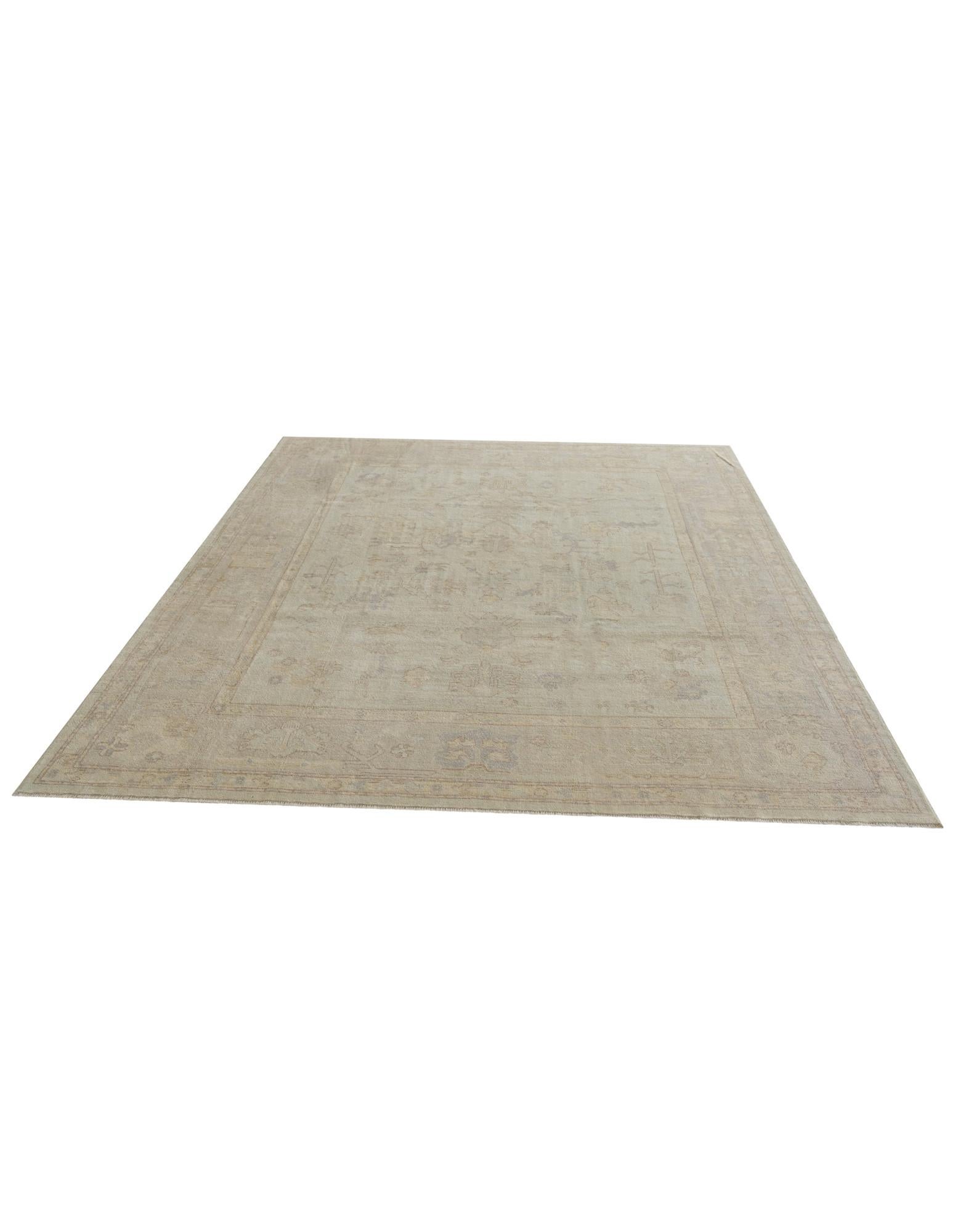 8' x 10' Hand Knotted Oushak Wool Rug