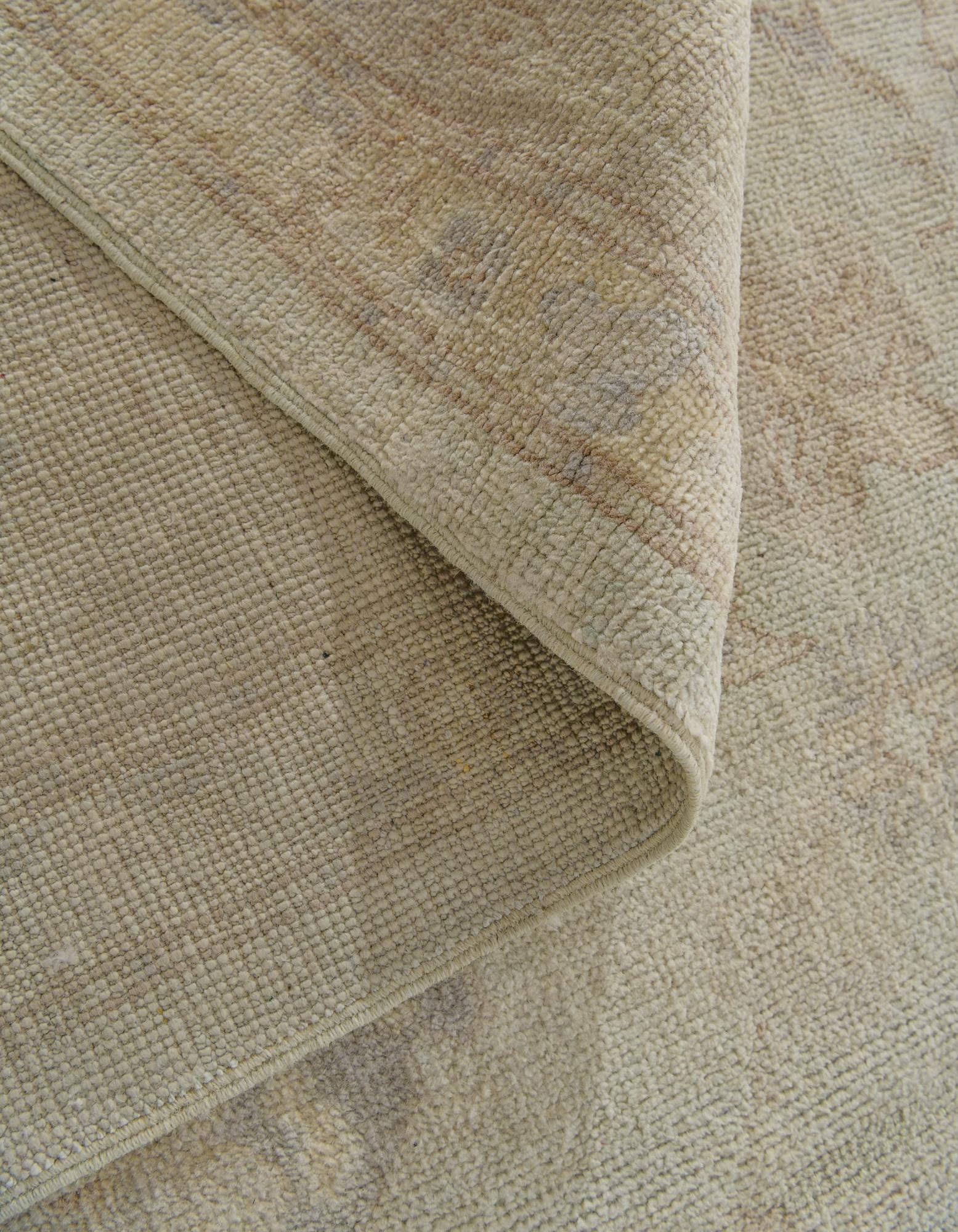 8' x 10' Hand Knotted Oushak Wool Rug