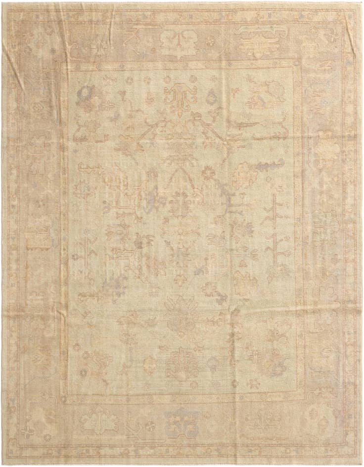 Detail image of 8' x 10' Hand Knotted Oushak Wool Rug