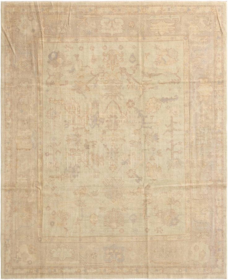Detail image of 8' x 10' Hand Knotted Oushak Wool Rug