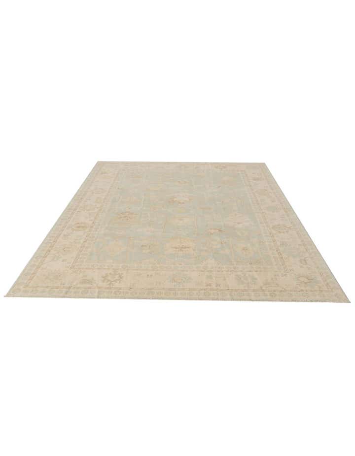 8' x 9' 3 Hand Knotted Oushak Wool Rug