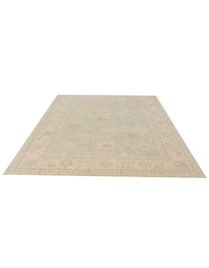 8' x 9' 3 Hand Knotted Oushak Wool Rug