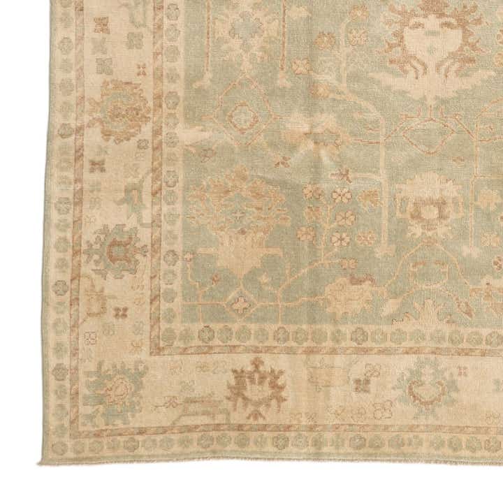 8' x 9' 3 Hand Knotted Oushak Wool Rug