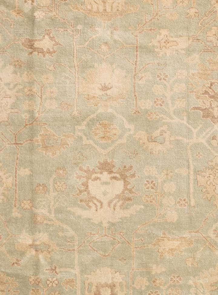 8' x 9' 3 Hand Knotted Oushak Wool Rug