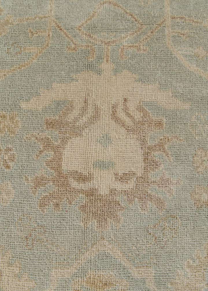 8' x 9' 3 Hand Knotted Oushak Wool Rug