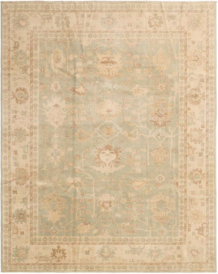 8' x 9' 3 Hand Knotted Oushak Wool Rug