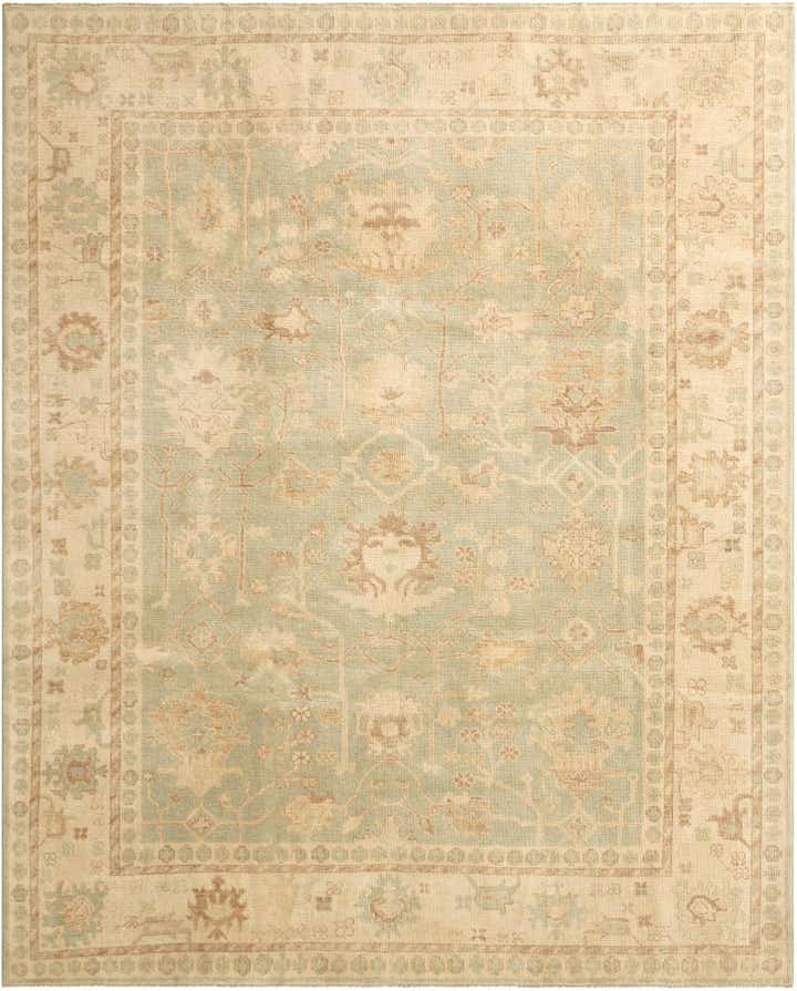 8' x 9' 3 Hand Knotted Oushak Wool Rug
