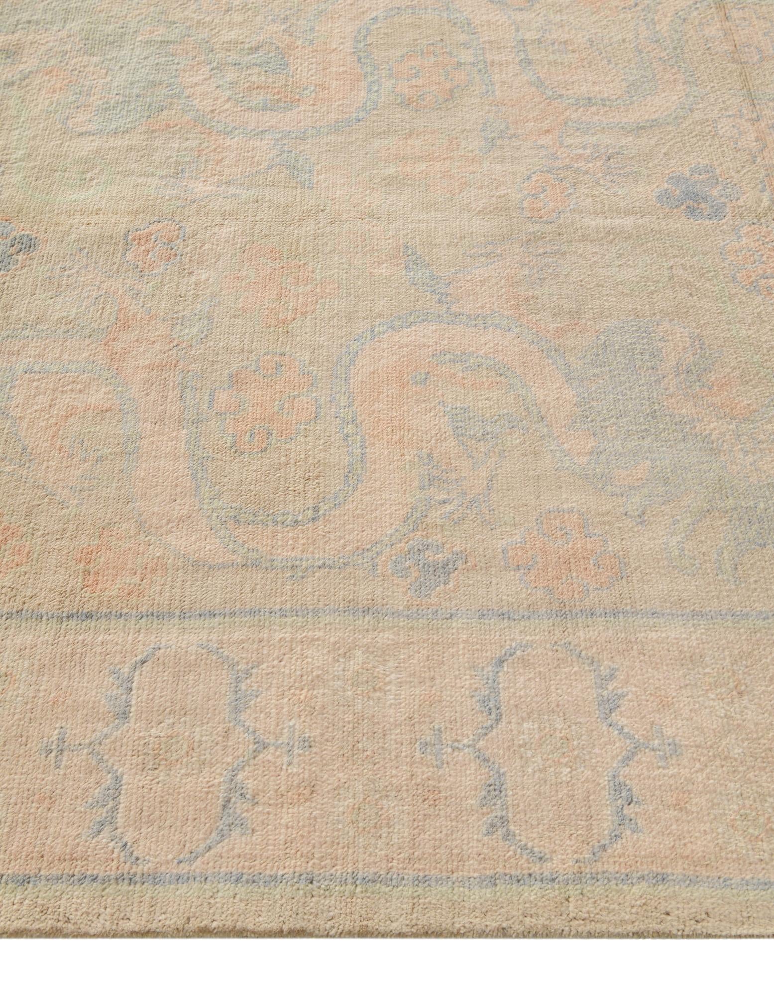 5' 10 x 7' 11 Hand Knotted Oushak Wool Rug