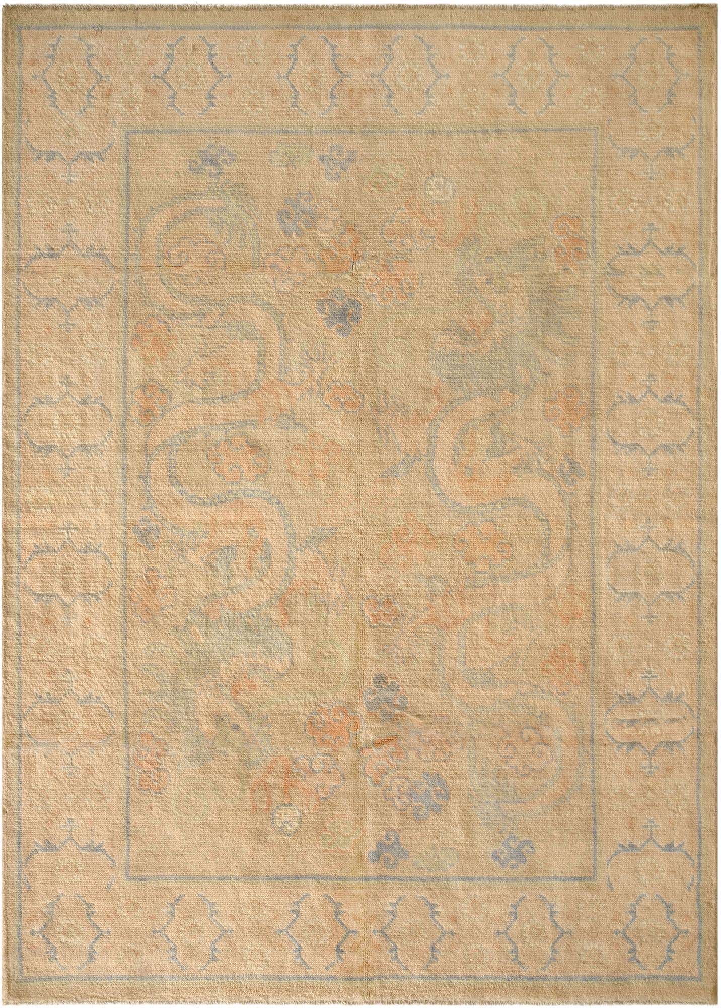 5' 10 x 7' 11 Hand Knotted Oushak Wool Rug