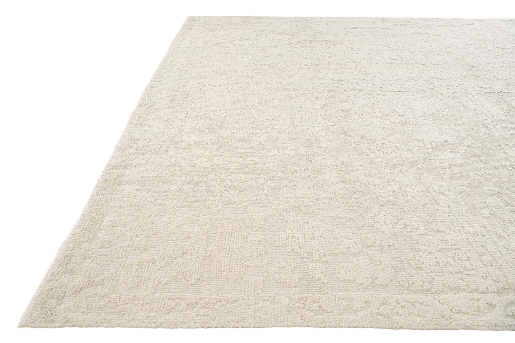 8' x 9' 7 Hand Knotted Oushak Wool Rug
