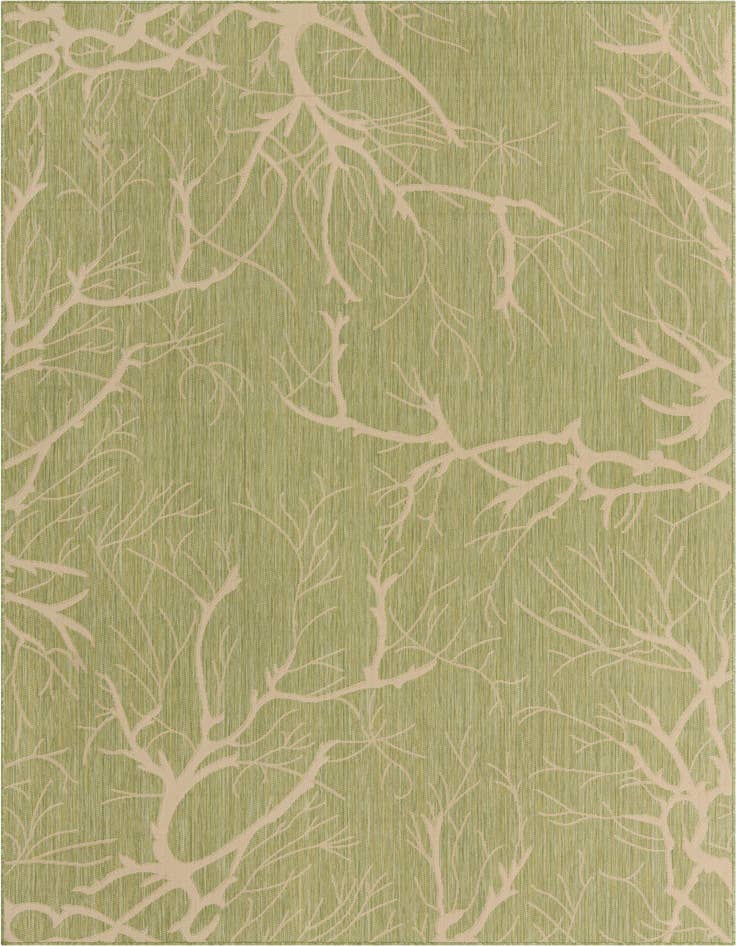 Detail image of 8' x 11' 4 Easy-Clean Botanical Indoor / Outdoor Rug