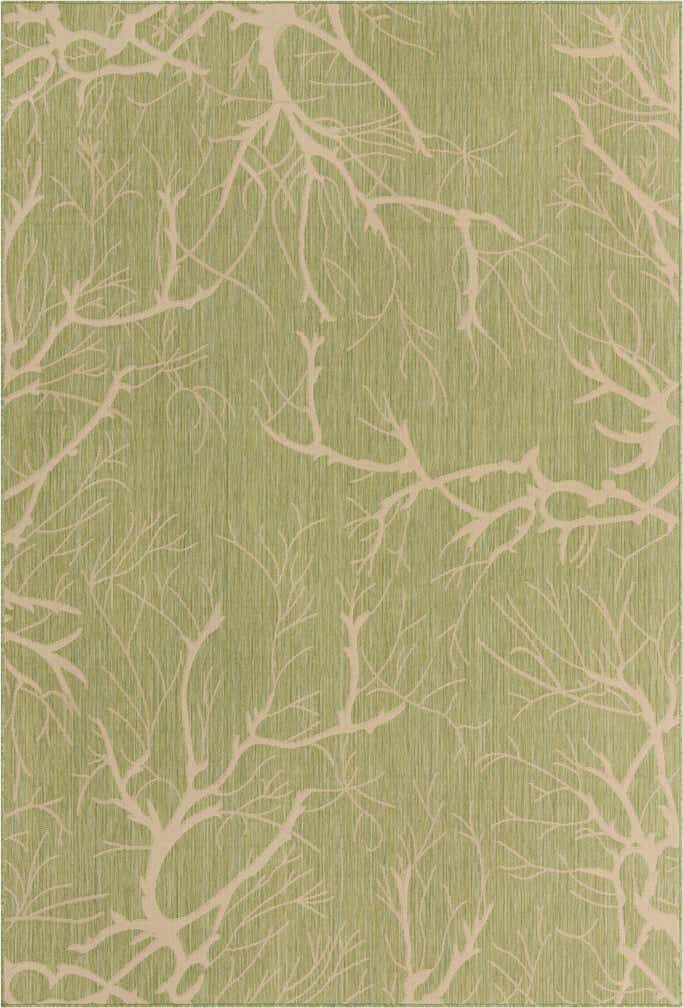 8' x 11' 4 Easy-Clean Botanical Indoor / Outdoor Rug