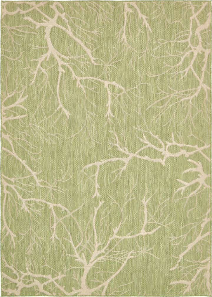 7' x 10' 2 Easy-Clean Botanical Indoor / Outdoor Rug