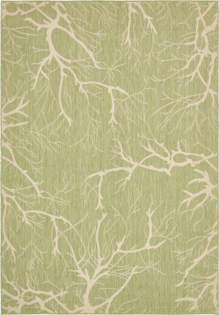 7' x 10' 2 Easy-Clean Botanical Indoor / Outdoor Rug
