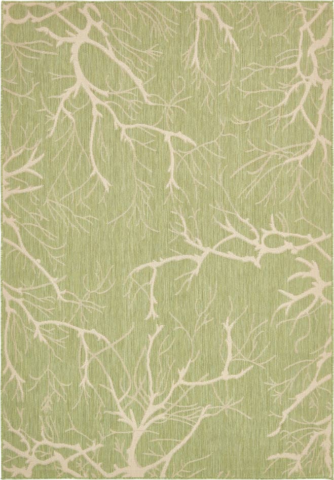 Detail image of 7' x 10' 2 Easy-Clean Botanical Indoor / Outdoor Rug