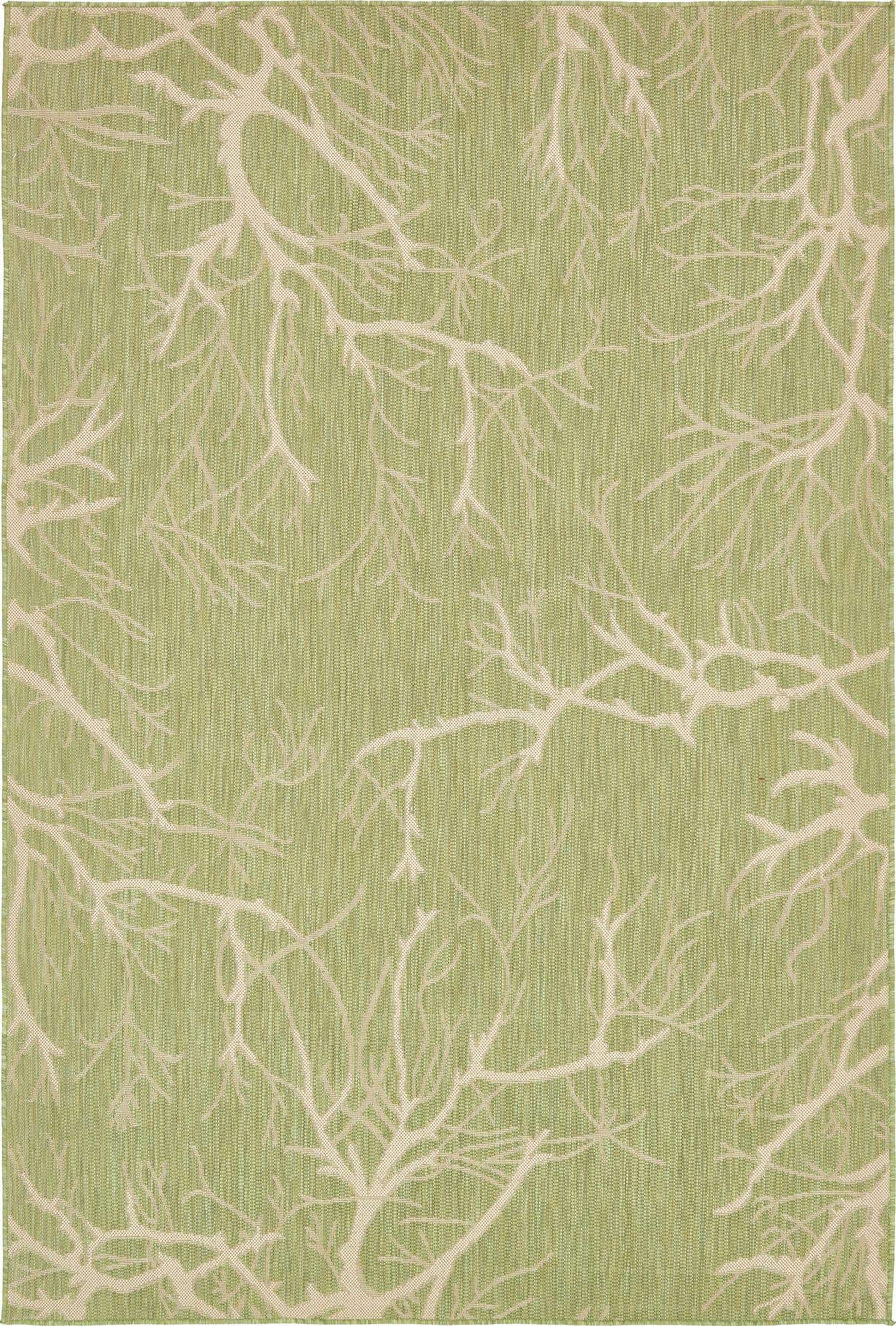 6' x 9' Easy-Clean Botanical Indoor / Outdoor Rug