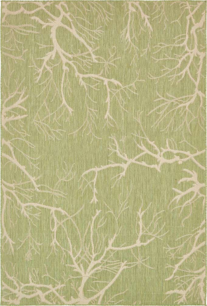 6' x 9' Easy-Clean Botanical Indoor / Outdoor Rug