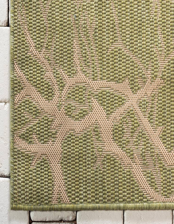 Detail image of 5' x 8' Easy-Clean Botanical Indoor / Outdoor Rug