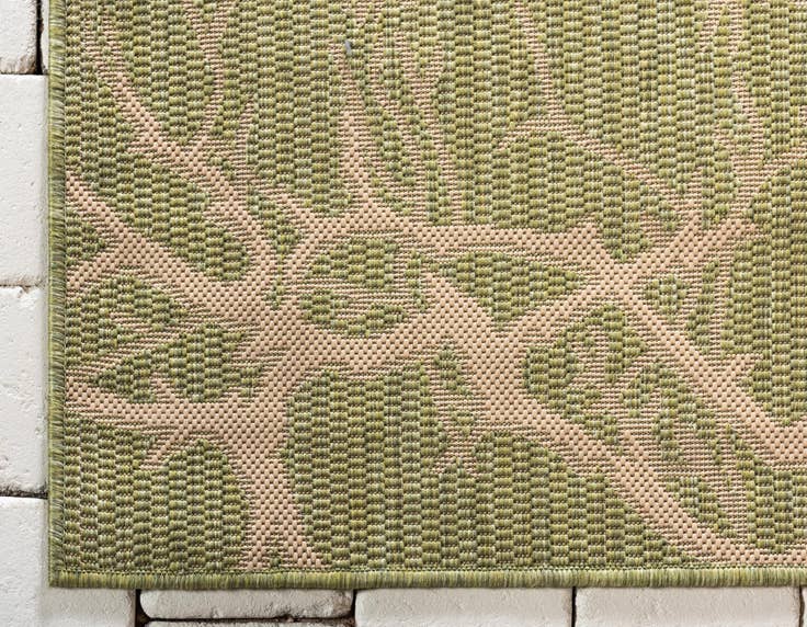 Detail image of 5' x 8' Easy-Clean Botanical Indoor / Outdoor Rug