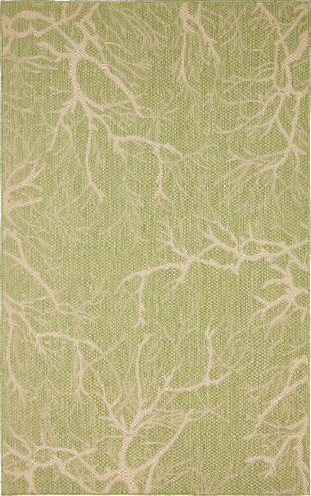 5' x 8' Easy-Clean Botanical Indoor / Outdoor Rug