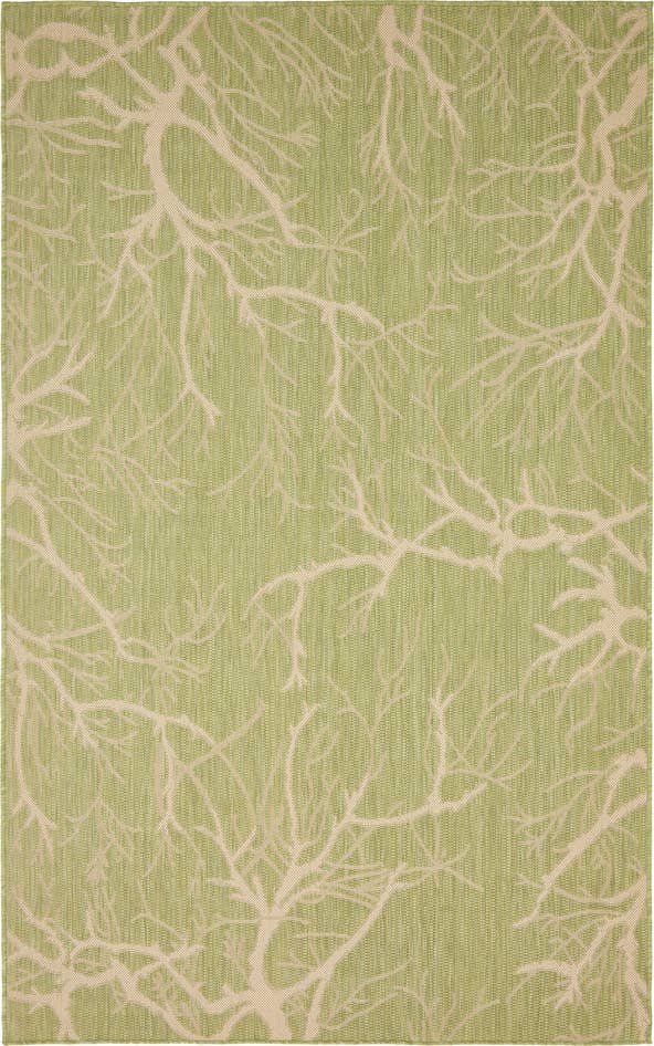 Detail image of 5' x 8' Easy-Clean Botanical Indoor / Outdoor Rug