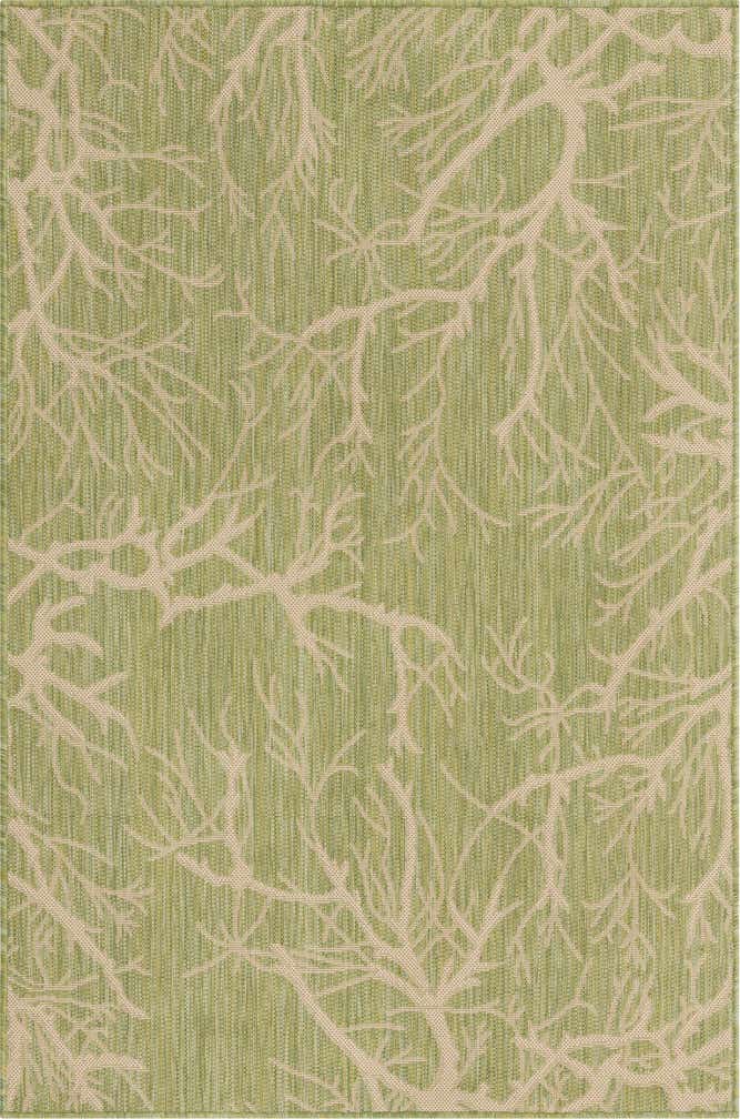 4' x 6' Easy-Clean Botanical Indoor / Outdoor Rug