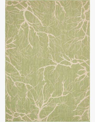 7' x 10' 2 Easy-Clean Botanical Indoor / Outdoor Rug