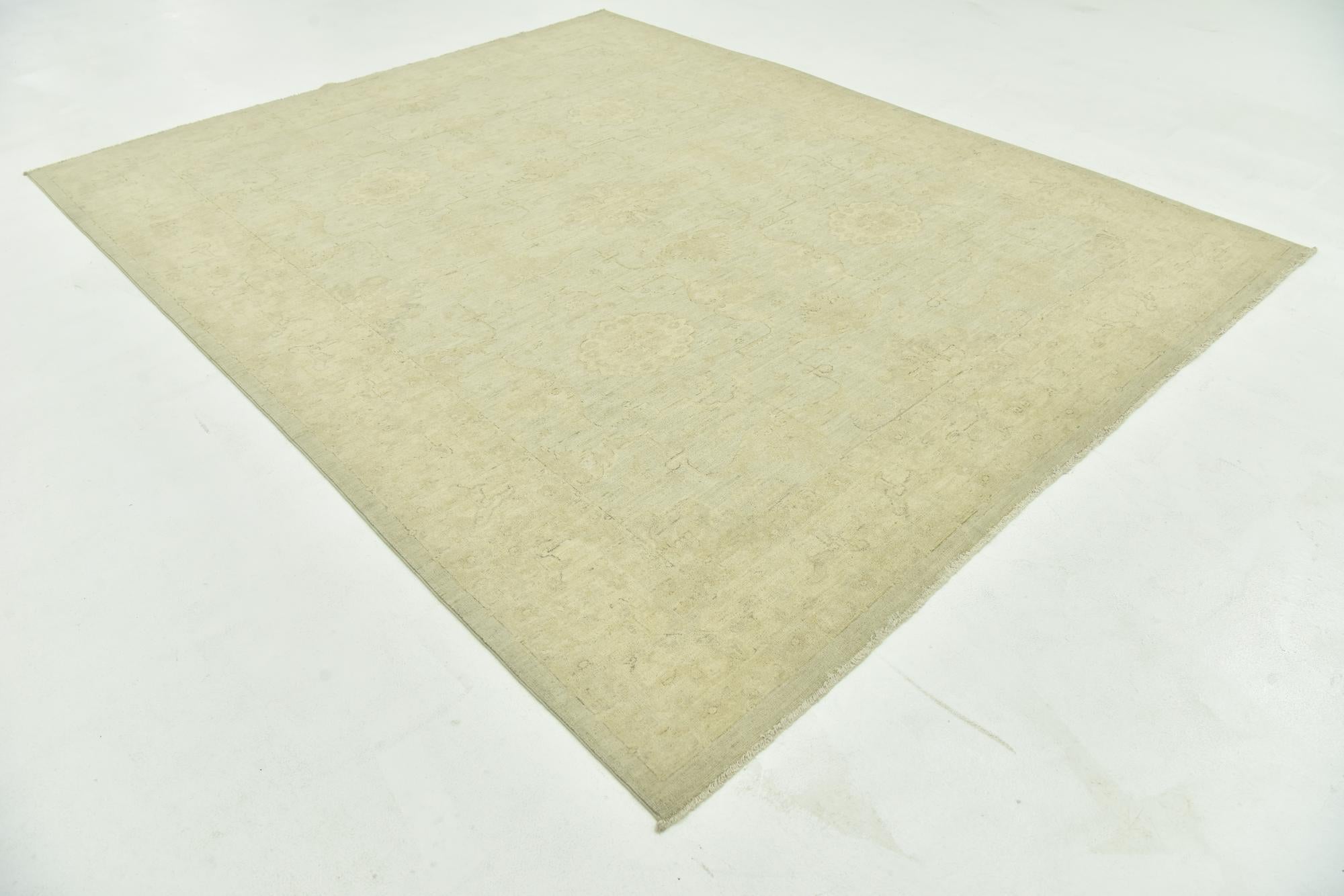 7' 10 x 9' 8 Hand Knotted Over-Dyed Ziegler Rug