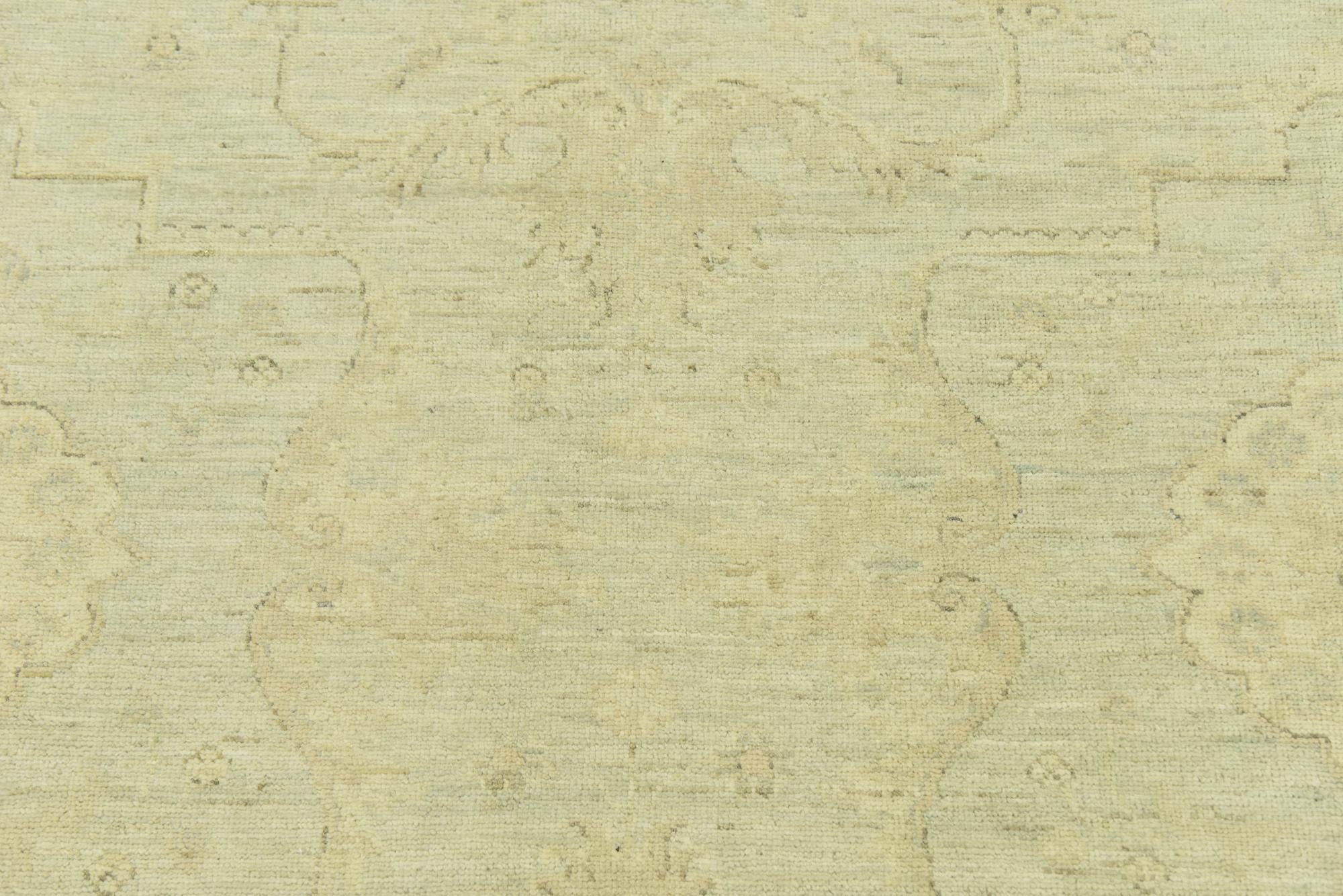 7' 10 x 9' 8 Hand Knotted Over-Dyed Ziegler Rug