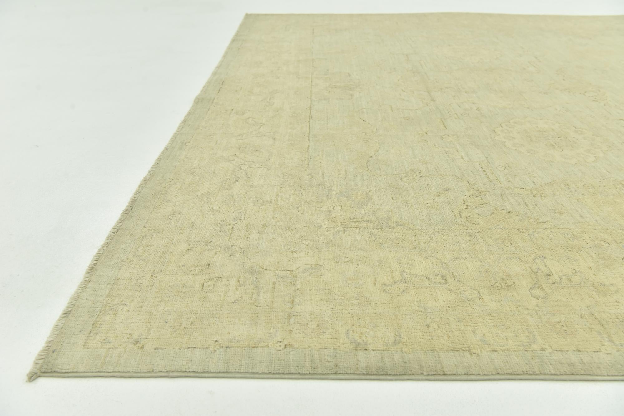 7' 10 x 9' 8 Hand Knotted Over-Dyed Ziegler Rug