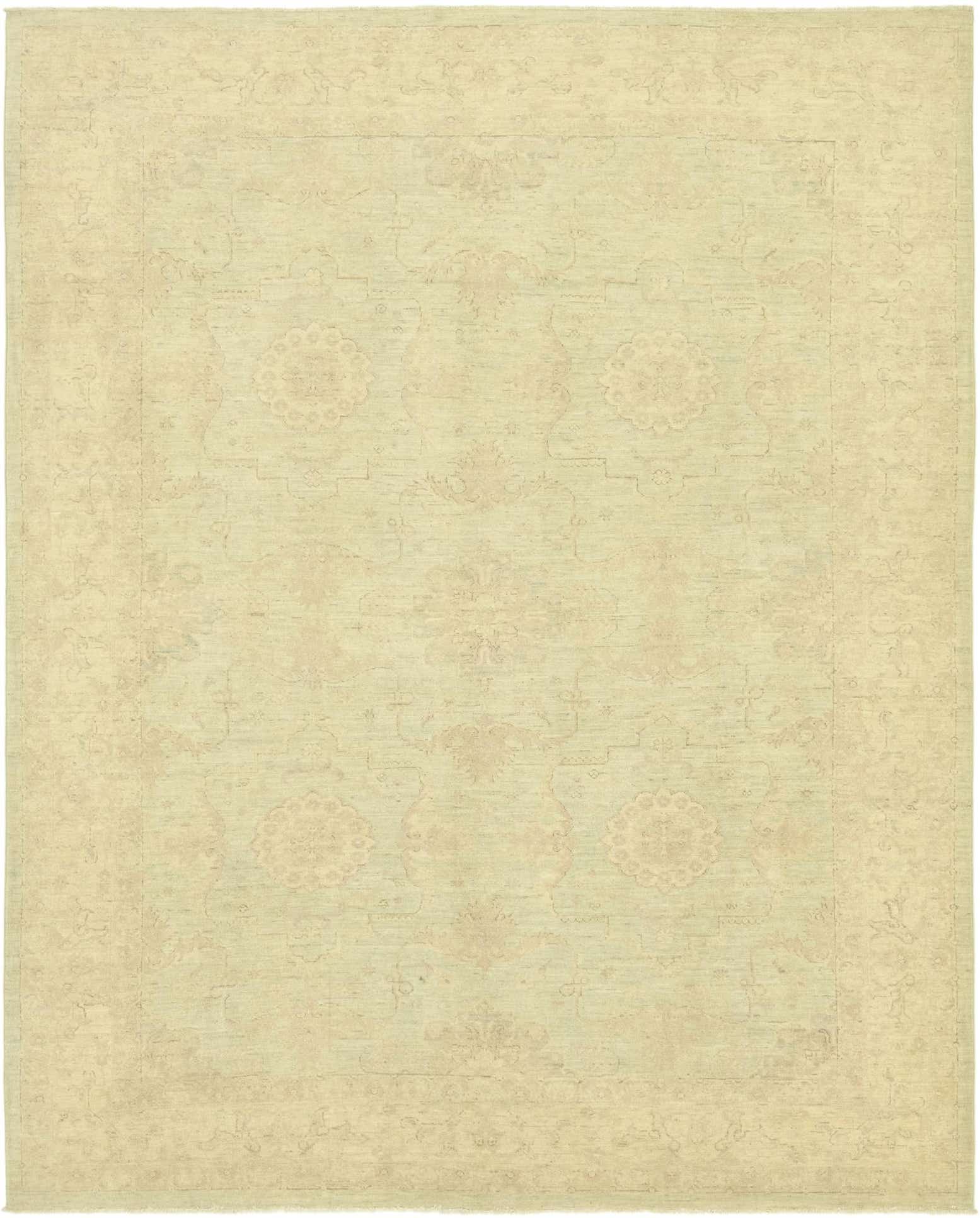 7' 10 x 9' 8 Hand Knotted Over-Dyed Ziegler Rug