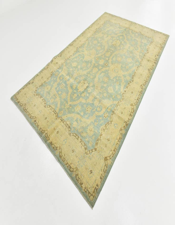 Detail image of 5' 11 x 9' 7 Hand Knotted Peshawar Ziegler Rug