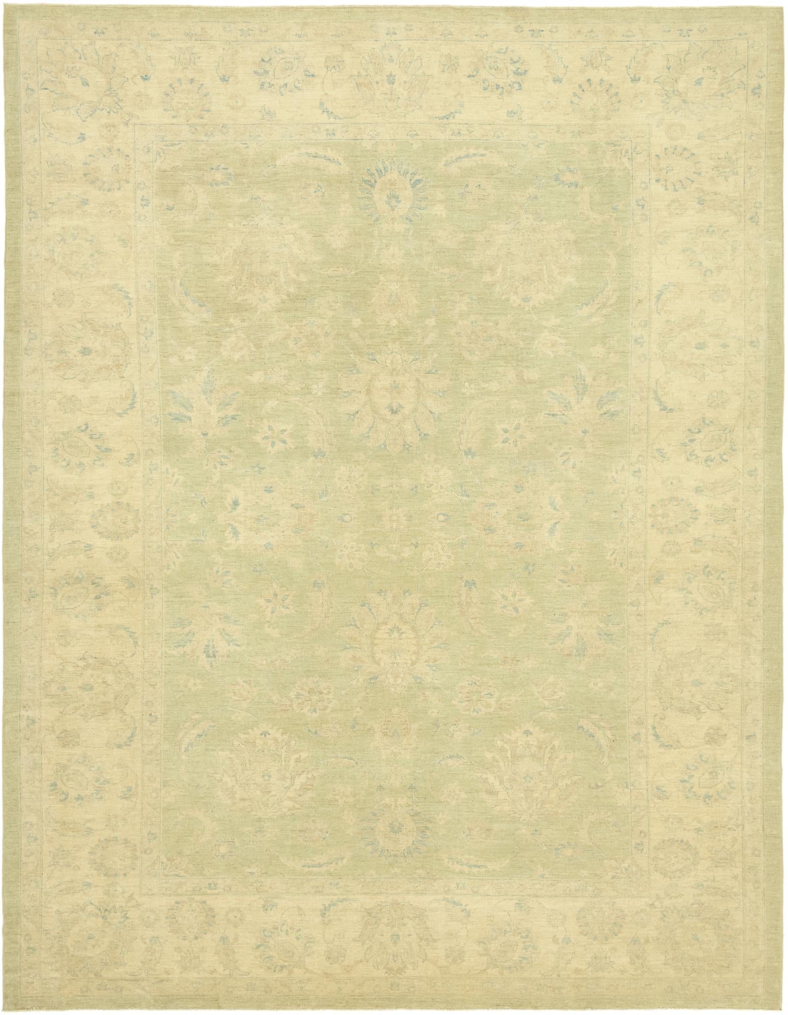 9' 9 x 12' 9 Hand Knotted Peshawar Ziegler Rug