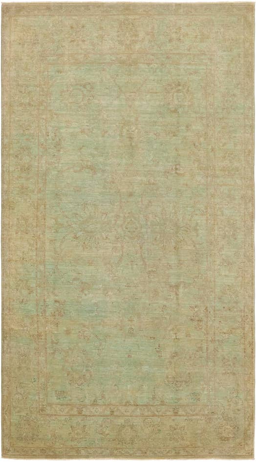 Detail image of 5' 11 x 10' 11 Hand Knotted Peshawar Ziegler Rug