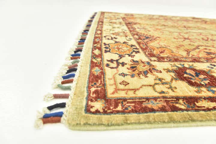 4' 2 x 5' 9 Hand Knotted Peshawar Ziegler Oriental Rug