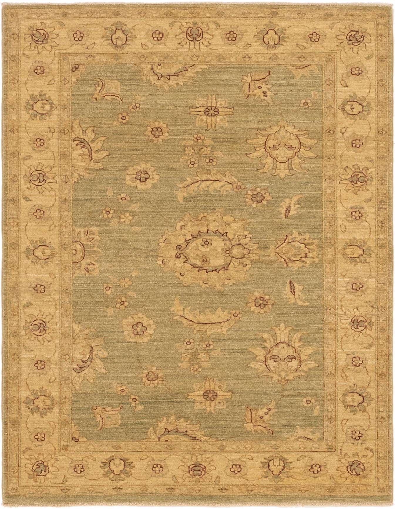 4' x 5' 9 Hand Knotted Peshawar Ziegler Rug