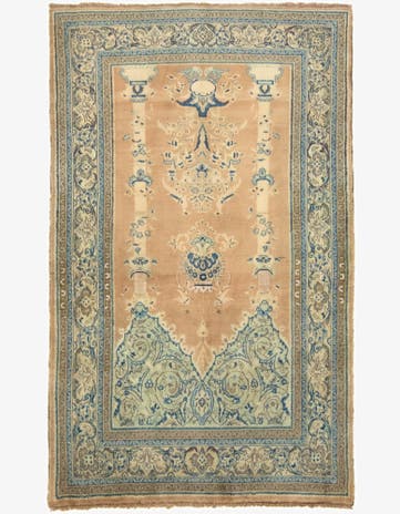 4' 2 x 6' 9 Hand Knotted Sarough Persian Wool Rug