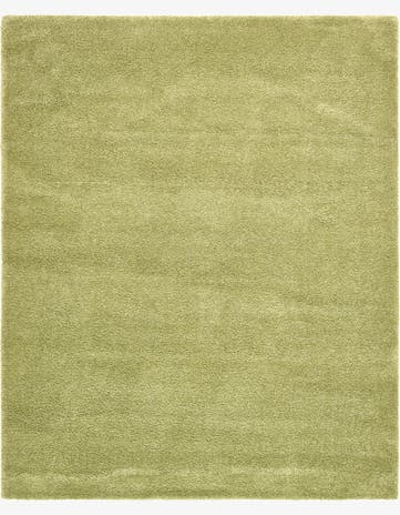 Light Green Solid Frieze Rug