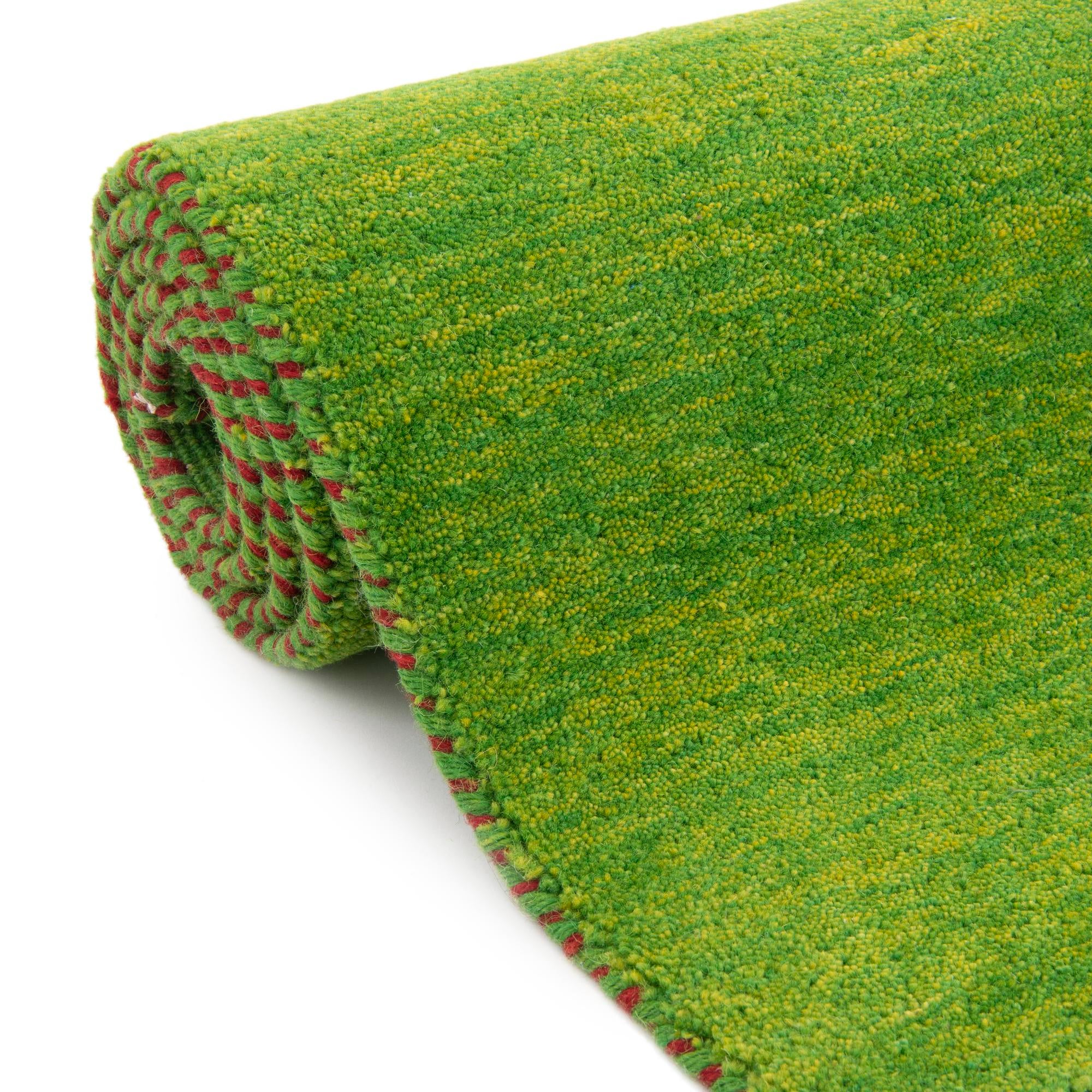 8' 2 x 11' 6 Hand Knotted Solid Gabbeh Wool Rug