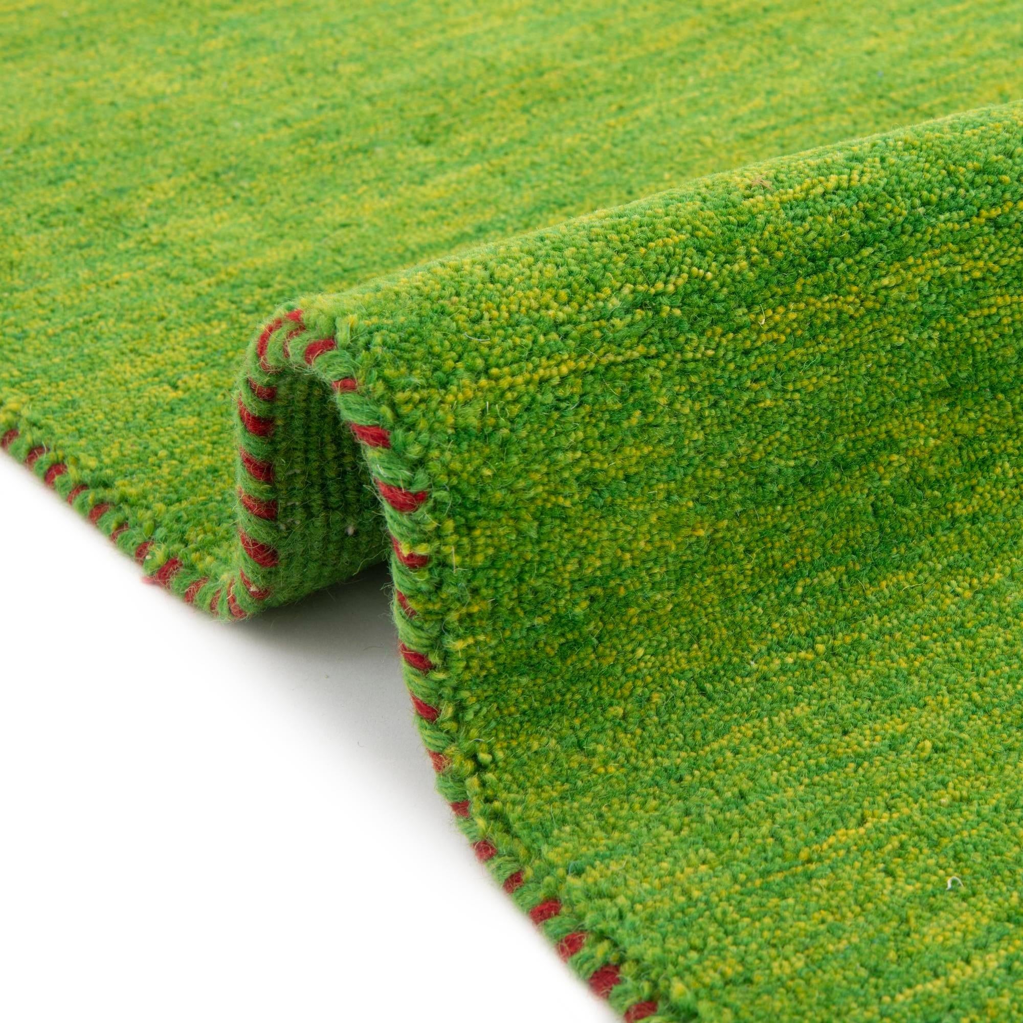 8' 2 x 11' 6 Hand Knotted Solid Gabbeh Wool Rug