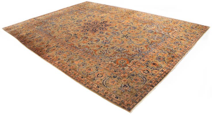 Detail image of 9' 7 x 13' 2 Hand Knotted Tabriz Persian Wool Rug