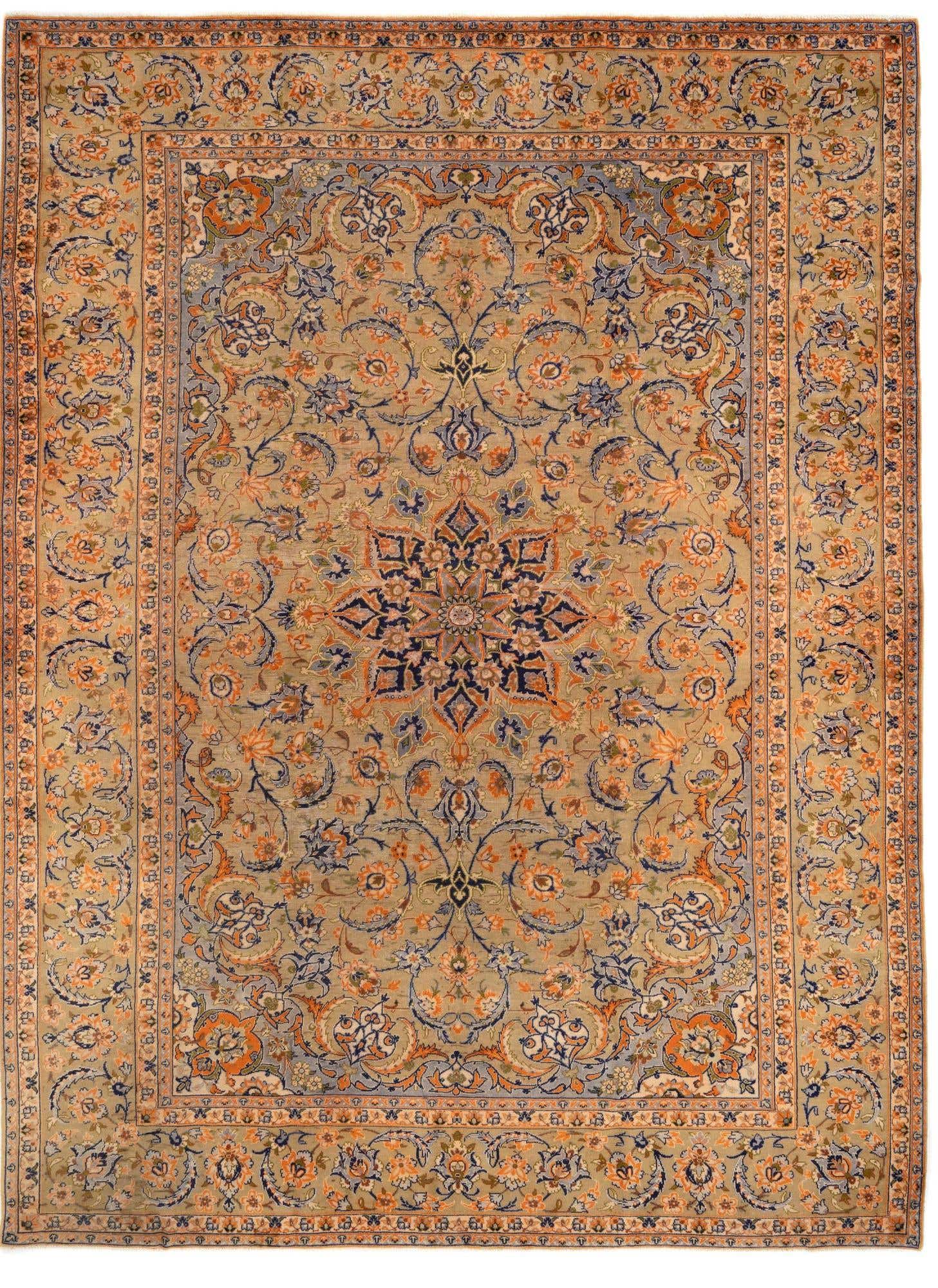 9' 7 x 13' 2 Hand Knotted Tabriz Persian Wool Rug