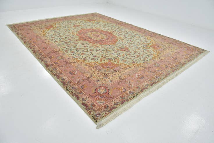 Detail image of 9' 10 x 13' Hand Knotted Tabriz Persian Rug